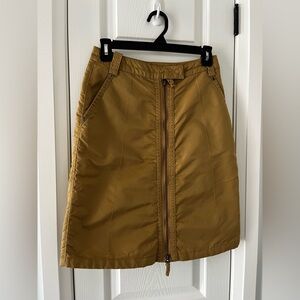 JNBY Gold Skirt Full Front Zip Size‎ 160 Pockets Vintage Y2K